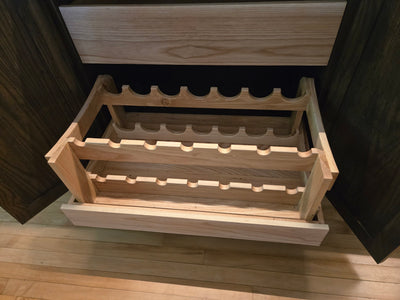 Ash Built-In with Lit Floating Shelves