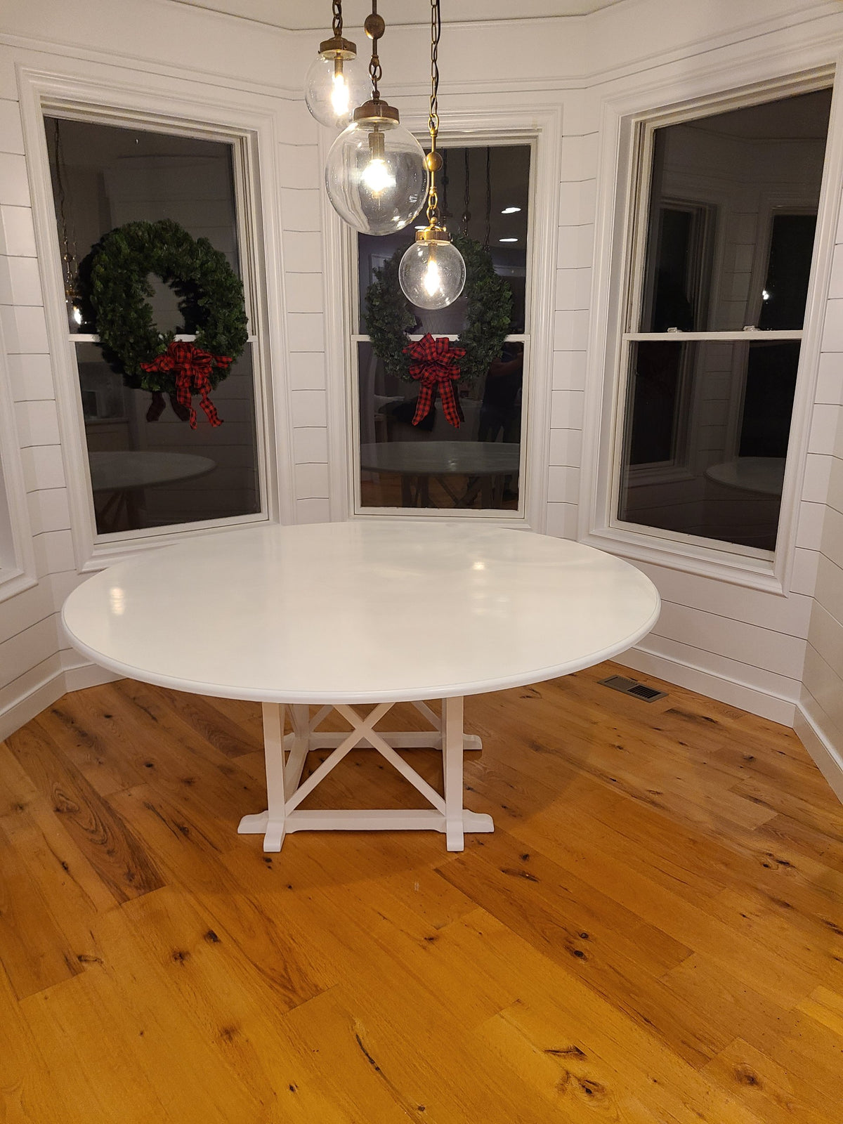 White Round Dining Table